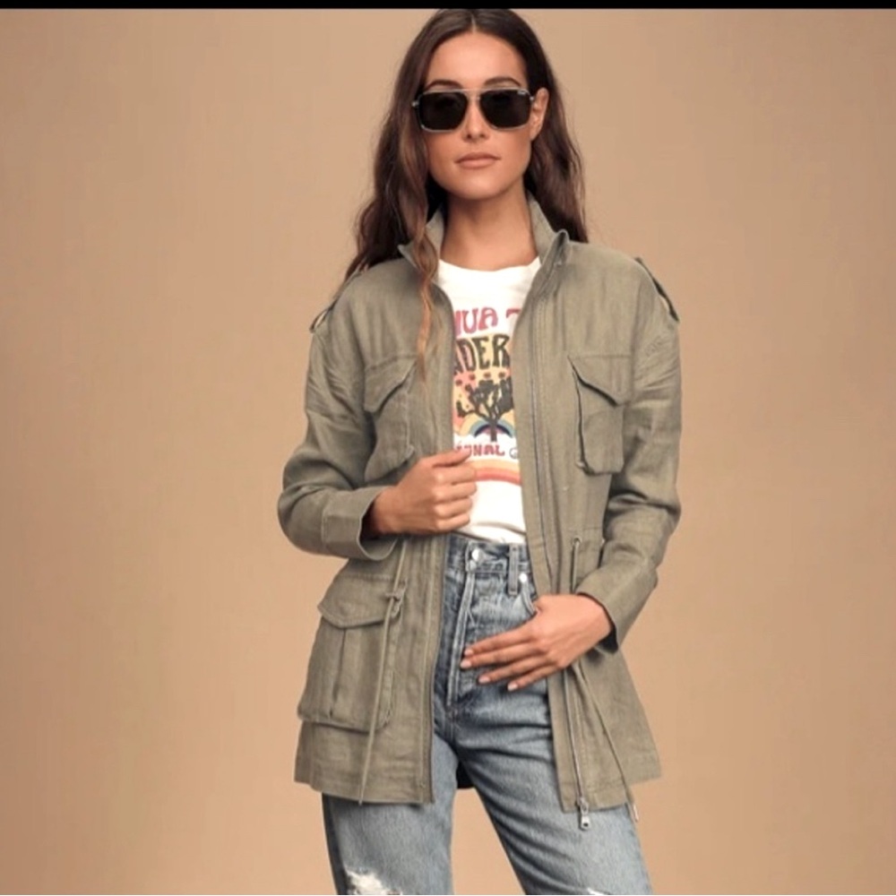 Avec Les Filles Muted Army Utility Jacket